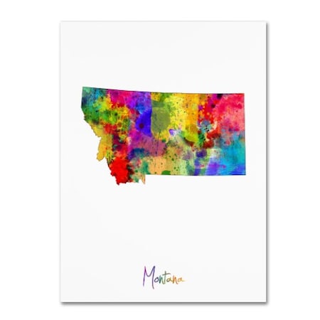 Michael Tompsett 'Montana Map' Canvas Art,35x47